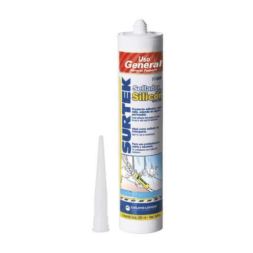 [HER.04.507] [113450] SURTEK Silicón de uso general transparente 280 ml