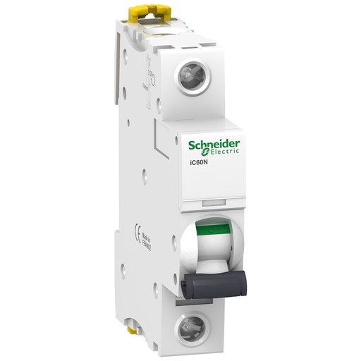 [DIS.01.014] [A9F74110] Breaker termomagnético para riel DIN iC60, A9F74110, 1P, 10A, 230/440Vac, C curve