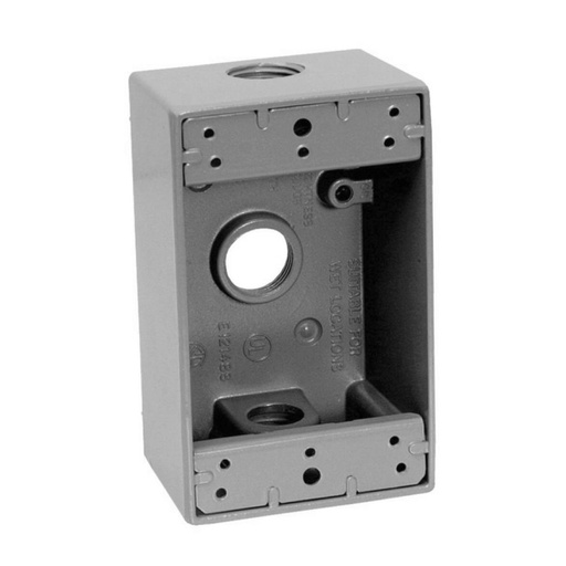 [CAN.02.001] [B-5V] Caja 2x4 Nema 3R roscas de 1/2"