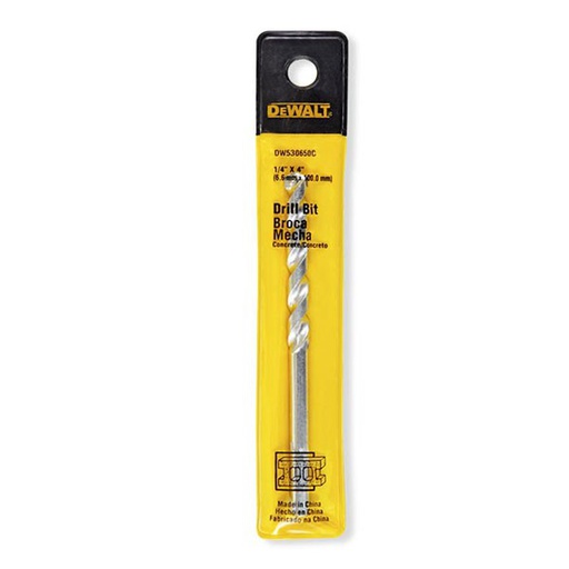 [HER.08.019] [DW530650C] DEWALT Broca de percusión para concreto de ¼" x 4"