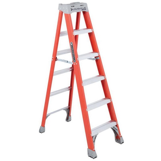 [HER.04.092] [FS1506] LOUISVILLE FS1506 Escalera de fibra de vidrio tipo "A" 6' 300lbs