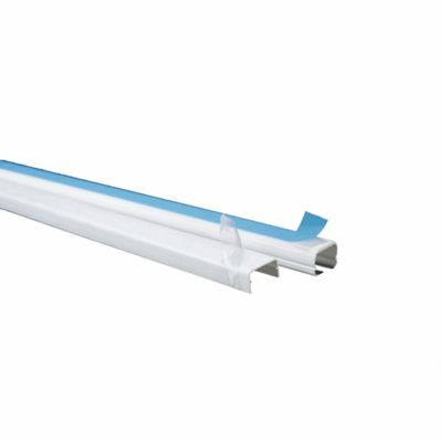 [COM.01.102] [DXN10411] DEXSON Canaleta con adhesivo ovalada de piso blanca de 32mm x 13mm x 2 metros