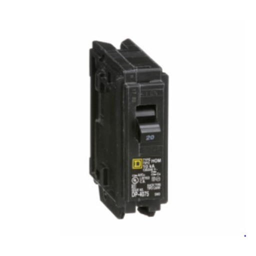 [DIS.06.050] [HOM120] Breaker termomagnético de enchufar HOM120, 1P, 20A, 120/240VAC, 10kA, HomeLine®