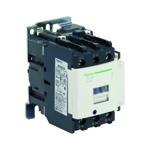[AUT.01.296] [LC1-D40T6] Contactor 40A, 3P, bobina de 600V AC, AC-3 <=400V, 60HZ, 1NA+1NC, TeSys D