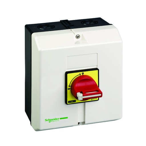 [AUT.05.011] [VCF4GE] Interruptor seccionador en caja plástica VCF4GE con funciónde parada de emergencia, 3P, 63A, 690V CA, 8kV, ip65, TeSys