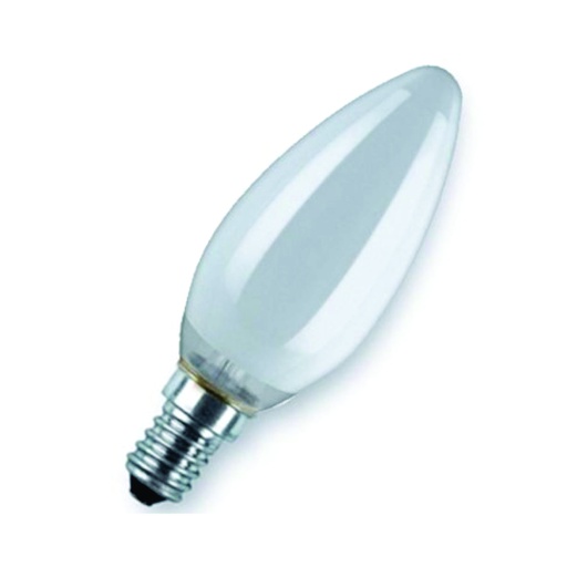 [ILU.06.588] [102519035] SYLVANIA Bombillo tipo vela 25W, 120V, rosca E14, opaco