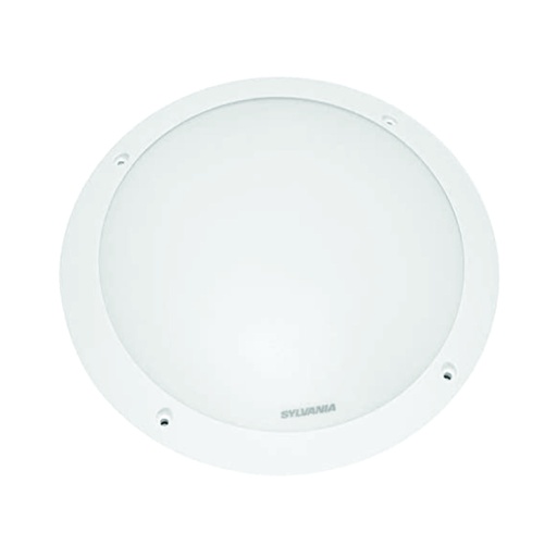[ILU.01.895] [P36130-36] SYLVANIA Luminaria Brio plafón redondo para 1 bombillo rosca E27, housing blanco,  IP66