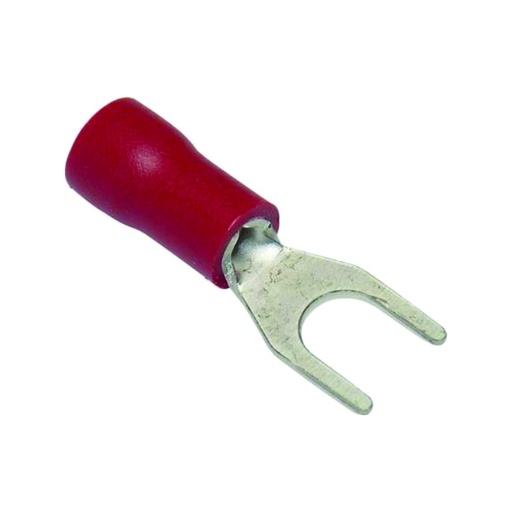 [CAB.09.166] [SV1.25-5] Terminal en U aislado SV1.25-5 rojo para cable 22-16 AWG y tornillo # 10