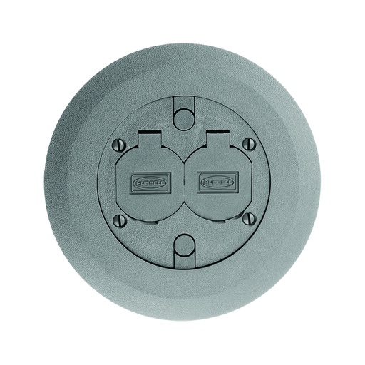 [WIR.03.057] [PFBCGYA] HUBBELL PFBCGYA Cubierta de plástico redonda para caja de piso, gris