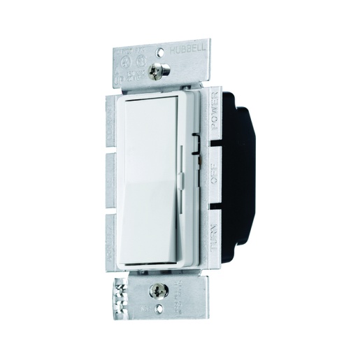 [WIR.03.066] [RDV10PW] HUBBELL RDV10PW Dimmer e interruptor iluminado, 1000W, 120Vac, blanco