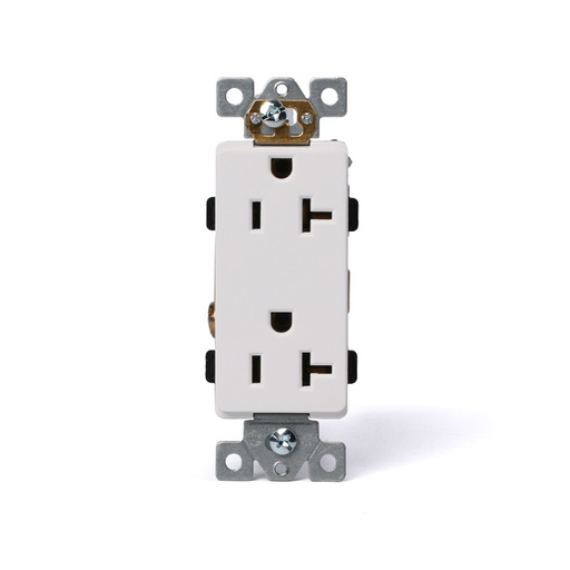 [WIR.03.780] [YQ20R-DILA] Tomacorriente doble decorativo, 20A, 125V, light almond, UL