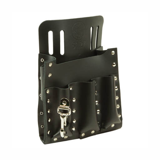 [HER.04.037] [5127] KLEIN Bolsa de cuero para herramientas de 6 bolsillos
